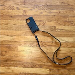 Bandolier Textured Black Phone Case with Alainis Morissette lyrics on strap.